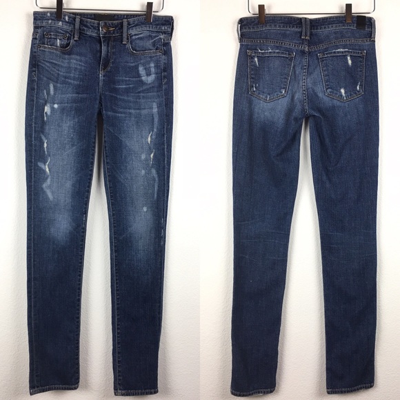 Vince Denim - Vince Casey Cuffed Distressed Straight Jeans
